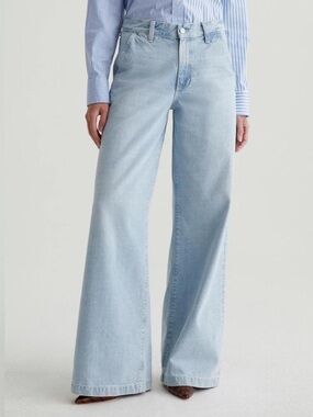 Ag Adriano Goldschmied Stella Low Slung Palazzo Jeans